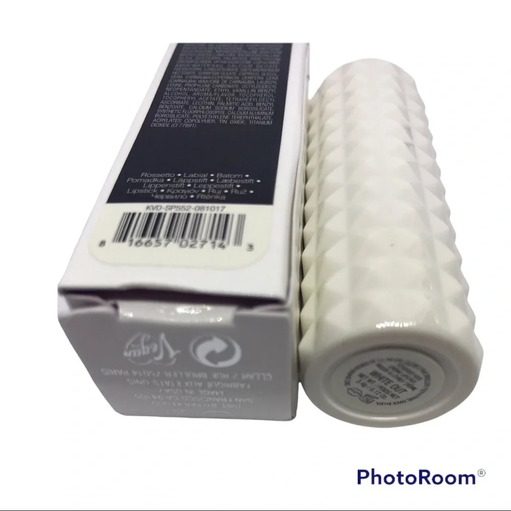 KVD Kat Von D Studded Kiss Creme Lipstick WHITE OUT mixer shade new goth… - Picture 2 of 11